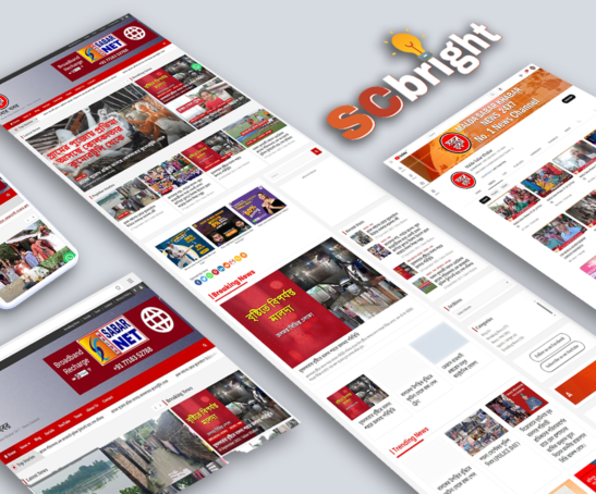 Sabar Khabar Website Mockup made by SCbright