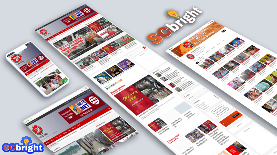 Sabar Khabar Website Mockup made by SCbright